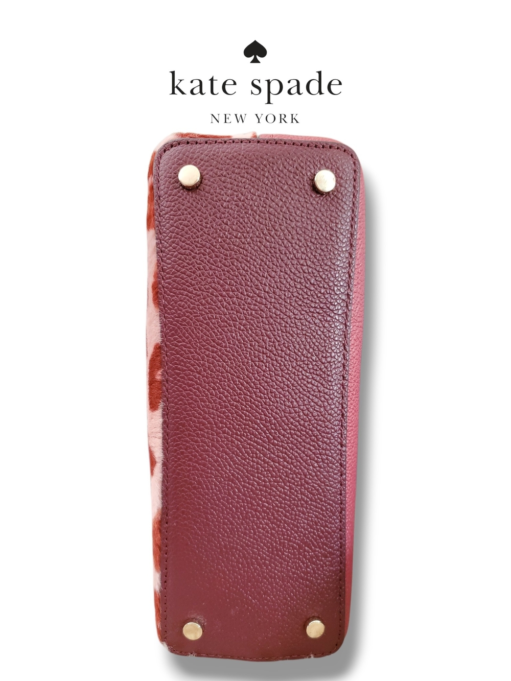 kate spade New York Margaux Pink and Burgundy Leopard Haircalf Mini Satchel - Picture 17 of 17